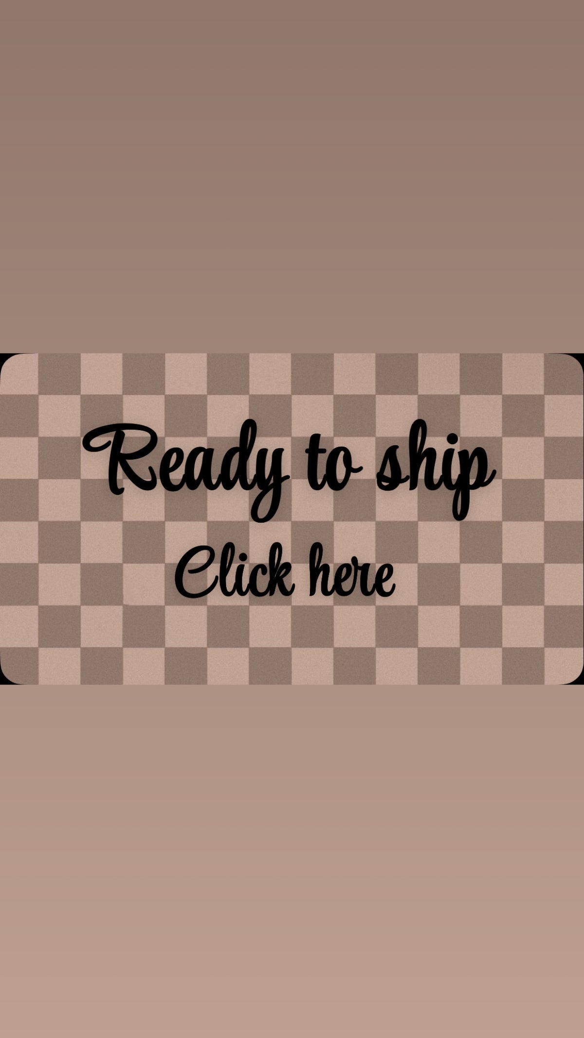 Ready to ship/pickup