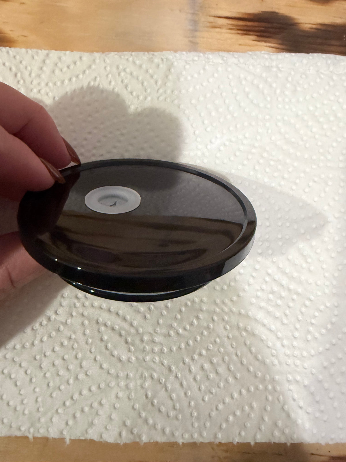 Black cup lid