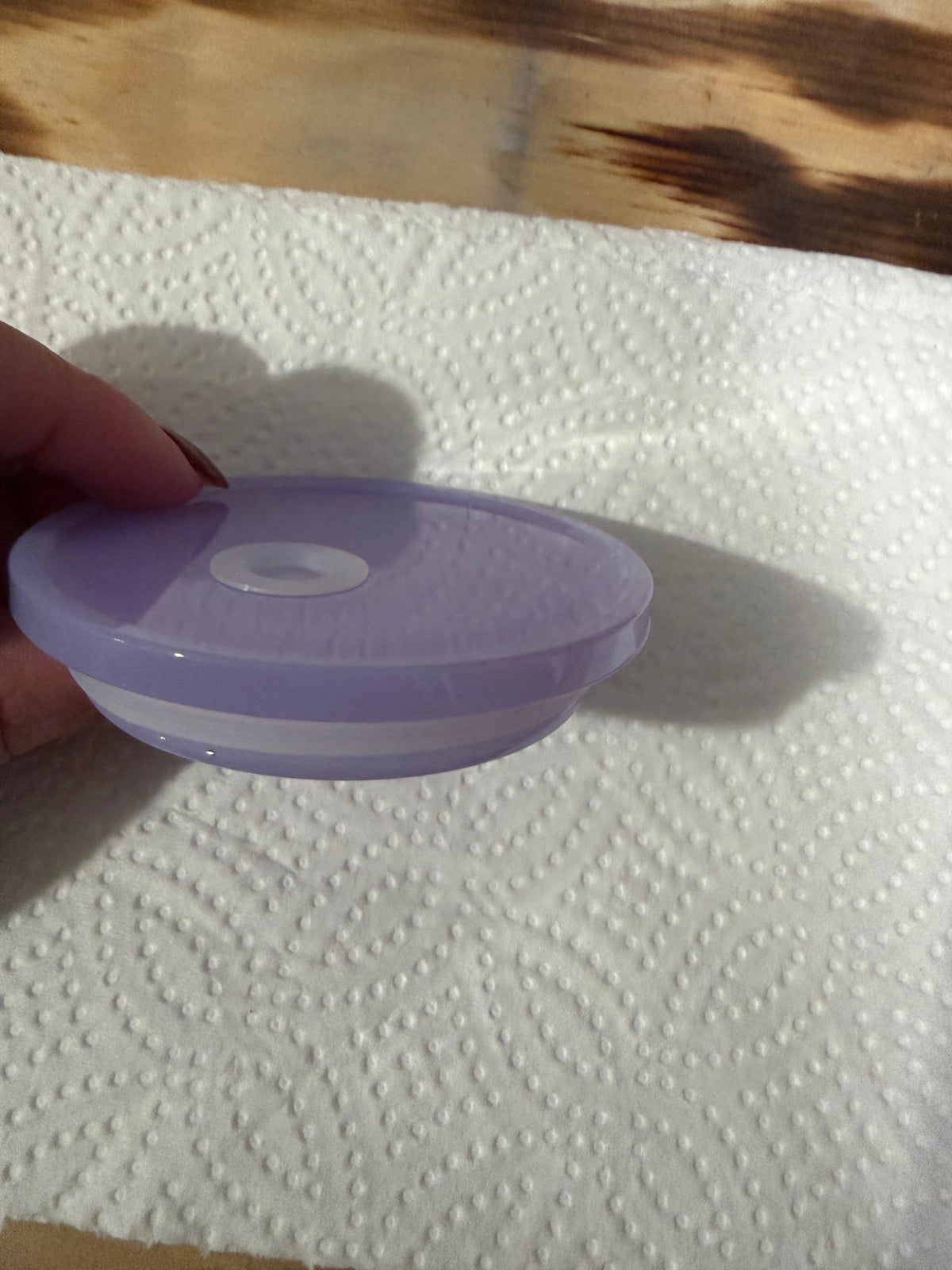 Light purple cup lid