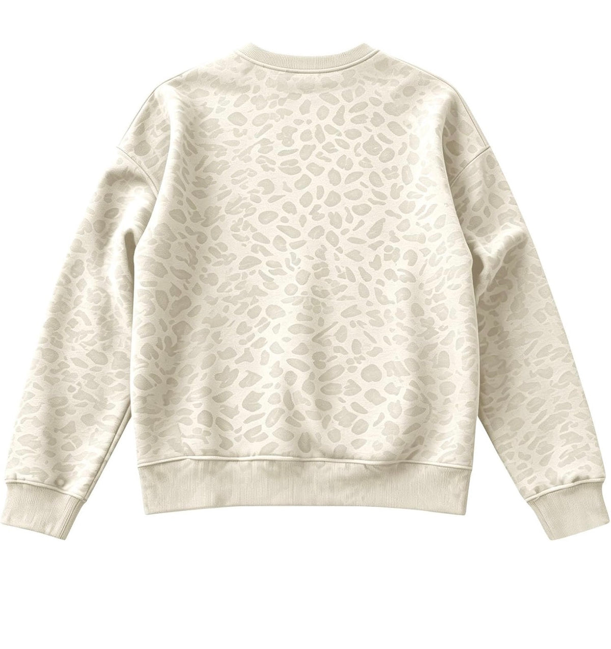 Beige cheetah print sweatshirts