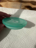Teal cup lid