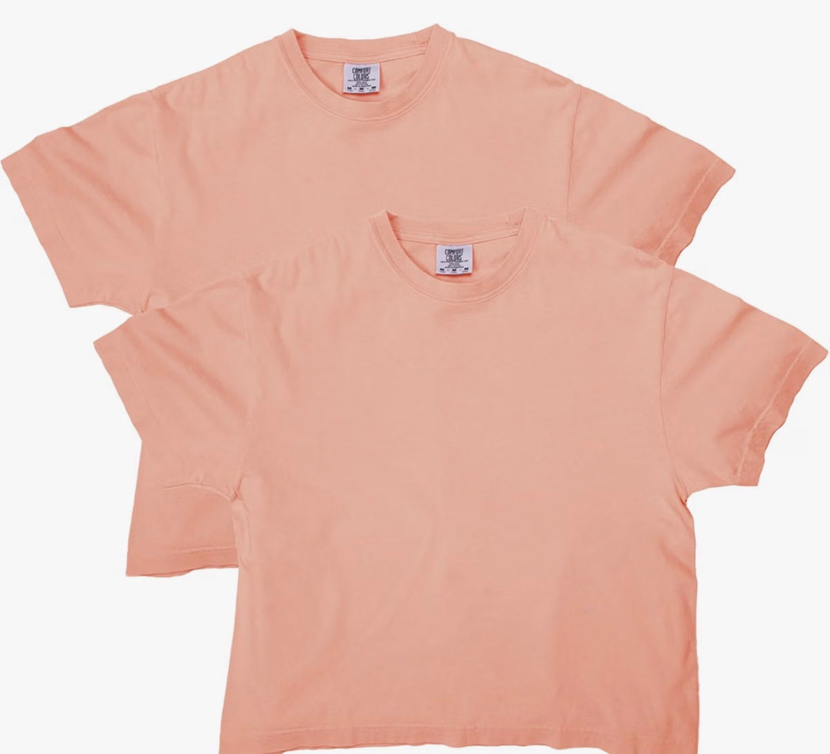 Peach crop tops
