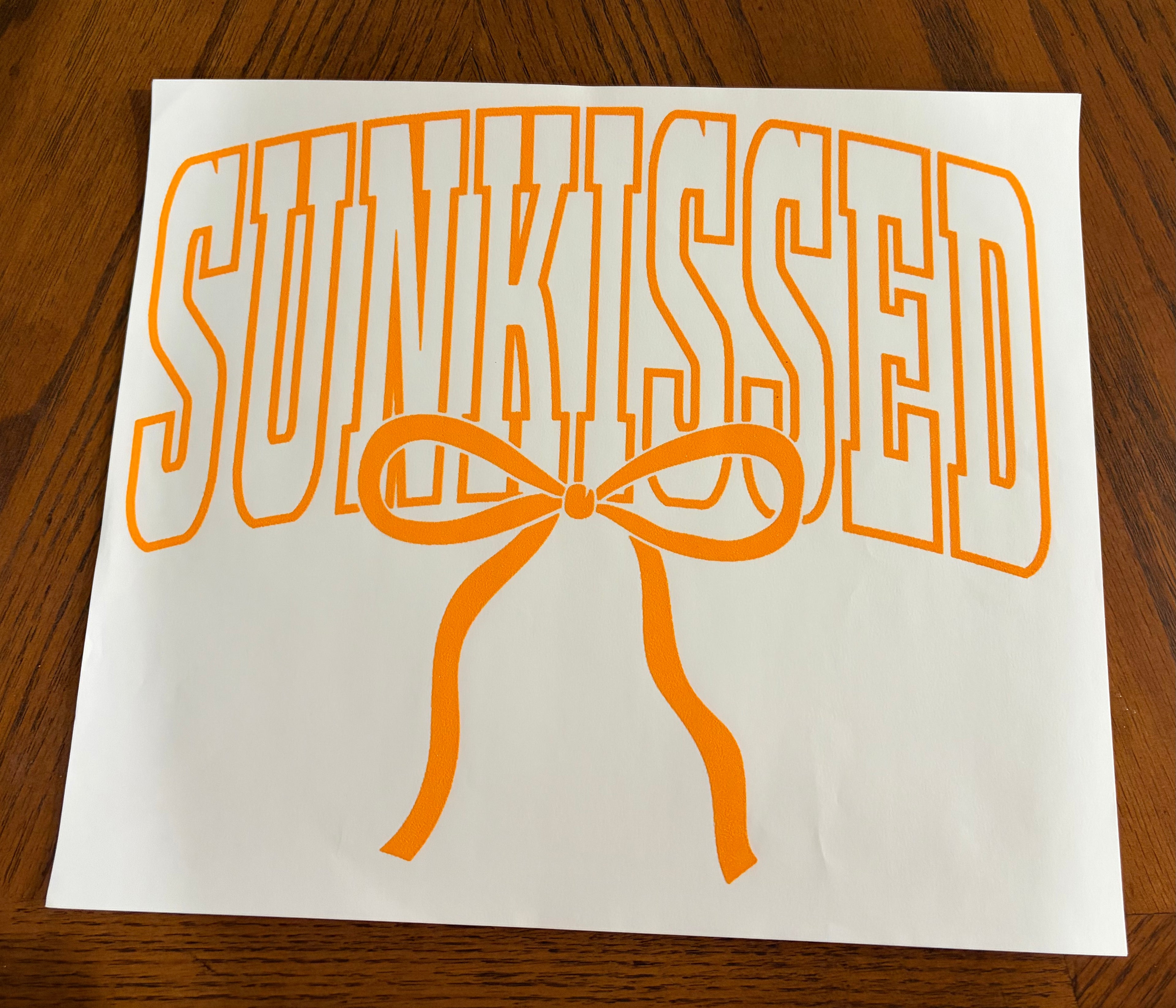 Sun-kissed transfer
