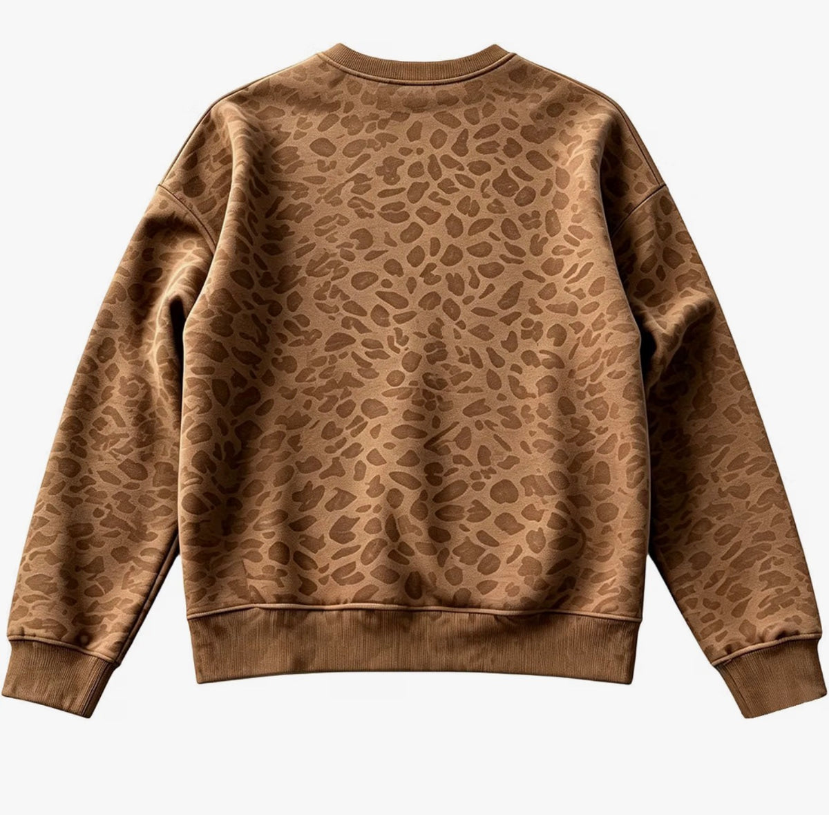 Brown cheetah print sweatshirt
