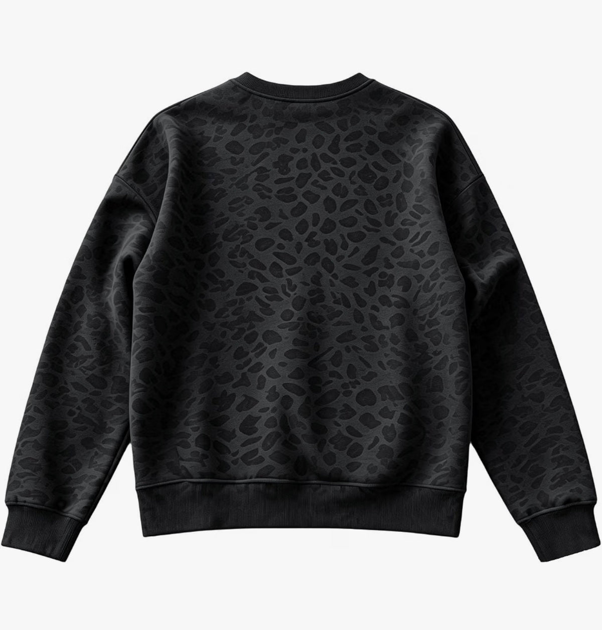Black cheetah print sweatshirt