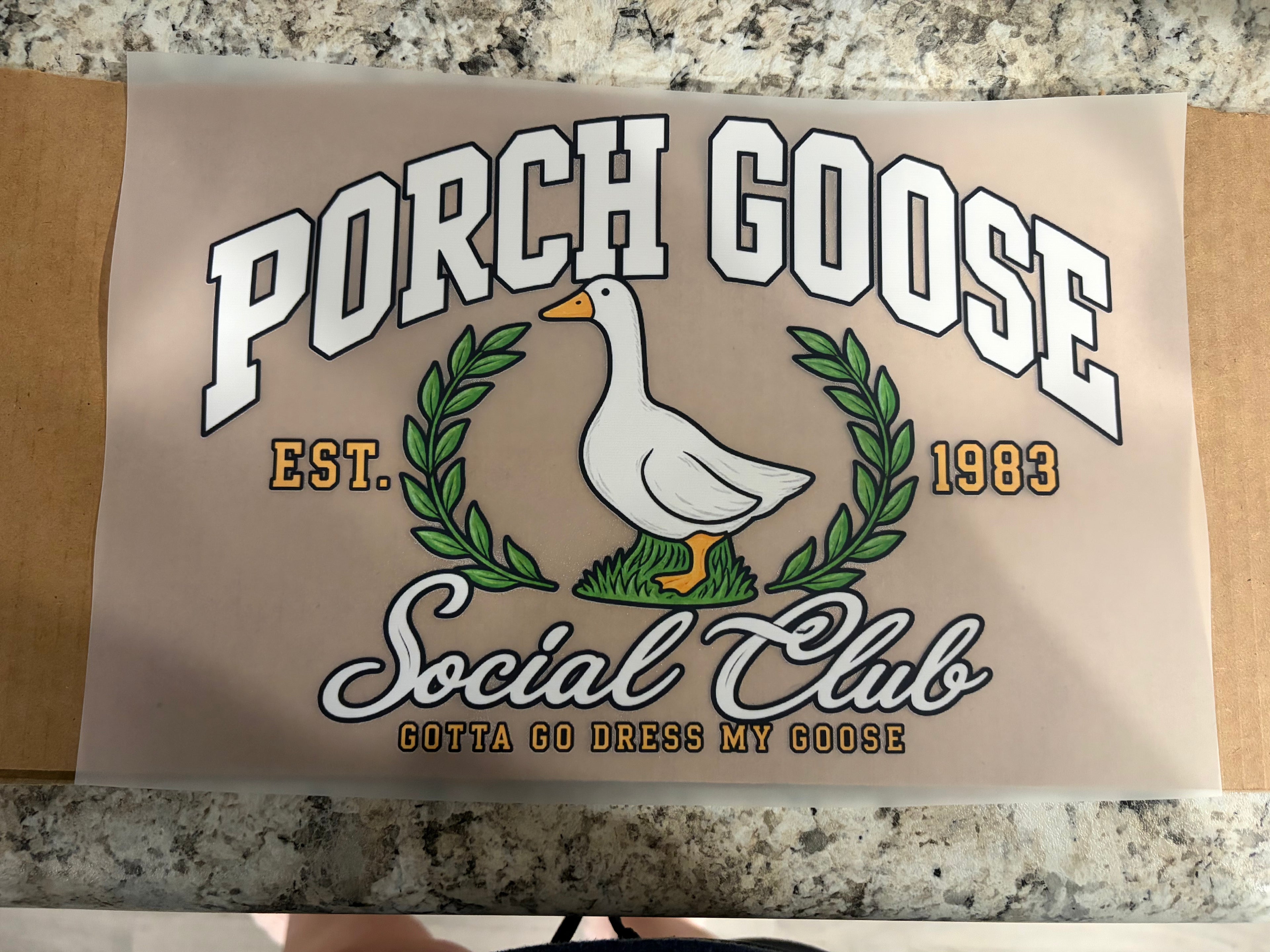 Porch goose transfer